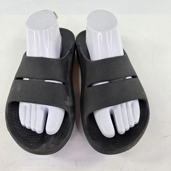 Oofos OOahh Mens Black Walking Shoes US 9 Outdoor Sport Recovery Slide Sandals main image 8